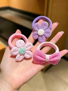Dây buộc tóc bằng vải mềm mại, không gây hư tổn tóc, dây buộc tóc dễ thương, dây chun buộc tóc, dây buộc tóc bằng cao su. - Nhiều màu - Xem 3