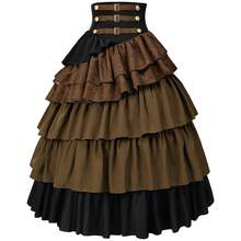 Stage Dance Wear - 25119 Retro Short Skirt 2 Brown - View 1