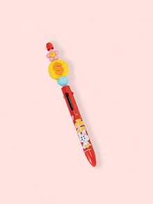 1pc Creative Multicolor Ballpoint Pen Set, Floral And Apple Pattern Ballpoint Pens, Providing 4 Colors For Various Uses, 0.7mm Smooth Writing, Student Stationery, Office Supplies, High Capacity Exam Writing Pen, Suitable For Note-Taking, Error Correction And Highlighting - Ballpoint Pen - View 14