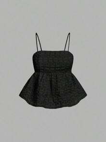 Top corto de campesina con bordado estilo vintage para mujer, verano, casual, boho, concierto country, rave, festival, western, brunch, playa, lindo, estilo hada, salir, tops bohemios, tops de fiesta, top negro, top de rave, top de camisola negr - Negro - Ver 1