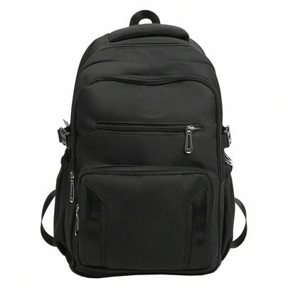 New Multi-Layer Design Minimalist Versatile Backpack, Large Capacity Campus Style Backpack Suitable For School, Travel, Unisex