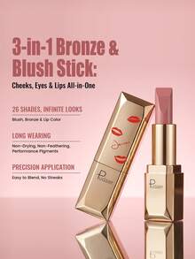 Pudaier 1pc Pink Nude Waterproof Non-Fading Lipstick, Suitable For All Skin Tones, Perfect Valentine's Day Gift For Her - 12 - View 4
