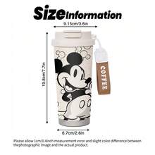 Cốc cà phê giữ nhiệt bằng thép không gỉ MINISO X Disney Mickey Mouse có dây đeo cổ tay, chất liệu thép không gỉ, cốc cà phê có nắp, thiết kế hai ngăn uống, bền chắc. - Nhiều màu - Xem 4