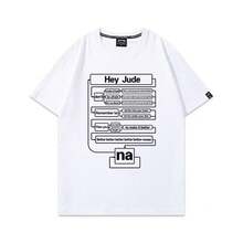 Camiseta de manga corta de la banda de rock , modelo Hey Jude, estilo holgado e informal, de metal y hip-hop, mercancía de apoyo de Sun Yanzhi. - Negro - Ver 5