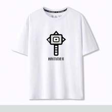 Camiseta de manga corta holgada unisex con cuello redondo y diseño de caza, inspirada en la espada grande de , para verano. - Negro - Ver 9