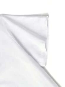 Camiseta con Gráfico de la Letra K - Tejido Casual, Cuello Redondo, Camiseta Deportiva de Manga Corta para Mujer, Ropa de Primavera/Verano - Ajuste Cómodo, 100% Lavable a Máquina - Blanco - Ver 3