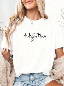 Cool Orca Design T-Shirt For Men, Women And Kids - Rose - View 1