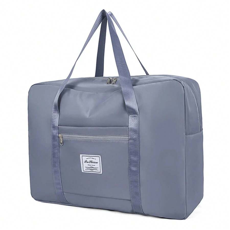 Large Capacity Foldable Travel Bag For Men And Women, Waterproof Handbag, Lightweight Storage Bag, Shoulder Bag For Gym And Yoga, Multipurpose Storage Bag, Portable For Business And Leisure Travel. - 紫紅色 - 查看 1
