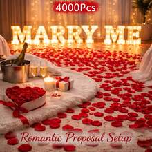 500/1000pcs Artificial Rose Petals, Suitable For Wedding Proposal Decoration, Valentine's Day, Romantic Room Decor, Birthday Party; 1500/2000/3000/4000/10000pcs, Graduation Gift - 500pcs - View 15