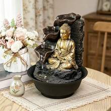 Buddha Statue Ornament With Flowing Fountain, USB Powered Indoor Desktop Waterfall, Suitable For Home, Study, And Office Decoration, Feng Shui Accessories, Creative Crafts, Birthday Gifts, Yoga Meditation Meditation Meditation Accessories - JZ057 - View 7