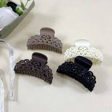 4pcs Hollow Hair Claw, Medium Size, Hair Accessories For Women, Autumn/Winter Claw Clips Hair Clips Hair Jaw Clip Hair Clamps Hair Clutch Hair Catcher Clip Fall Bows For Vacation Outfits Woman Summer Beach - Multicolor - View 3
