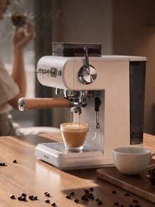AEOMJK Espresso Machine With Grinder, All-In-One Semi-Automatic Espresso Machine, Built-In Bean Grinder, Milk Frothing Steam Wand, Digital Display, Adjustable Grind Settings, Suitable For Espresso, Latte, Cappuccino, Americano, Home Coffee Machine For Kitchen, Office And Coffee Bar - Multicolor - View 7