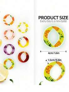 1pc Oval Shaped Fragrance Diffuser Ring, Suitable For Water Bottles, Cups, Outdoor Activities, Fruit Scented Accessory - Multicolor - View 7