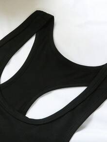 One Y2K Fashion Sleeveless Tank Vest T-Shirt With "Cars" Print | Cool Summer, Crew Neck Casual Top, Disney Genuine License, Spring Summer, Women's, Multiple Sizes And Colors Available - màu đen - Xem 4