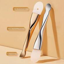 Double Head Silicone Mask Brush, Soft Mud Mask Applicator - Hồng - Xem 6