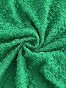 Camiseta de tirantes casual y sexy con recortes en la cintura, de tela con textura para vacaciones - Verde - Ver 8