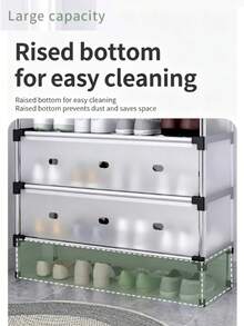 Simple Shoe Rack, Entryway Shoe Rack, Home Dorm Storage Rack, Hallway, Corridor, Bedroom, Multi-Layer Dust-Proof Shoe Rack, Large Capacity Shoe Cabinet, Shoe Storage, Shoe Organizer, Space-Saving Shoe Cabinet, Storage Rack - Multicolor - View 6