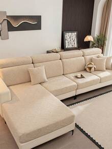 1 vỏ đệm sofa màu kaki dệt jacquard, chống trượt, co giãn, có thể tháo rời và giặt được, phù hợp với sofa hình chữ L và sofa 1/2/3/4 chỗ ngồi, sử dụng được quanh năm. - Màu Khaki - Xem 7