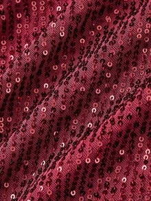 MOD Vestido de fiesta con lentejuelas de color albaricoque para mujer, sin mangas, corto y con diseño ajustado y acampanado, vestido con lentejuelas plateadas - Burdeos - Ver 4
