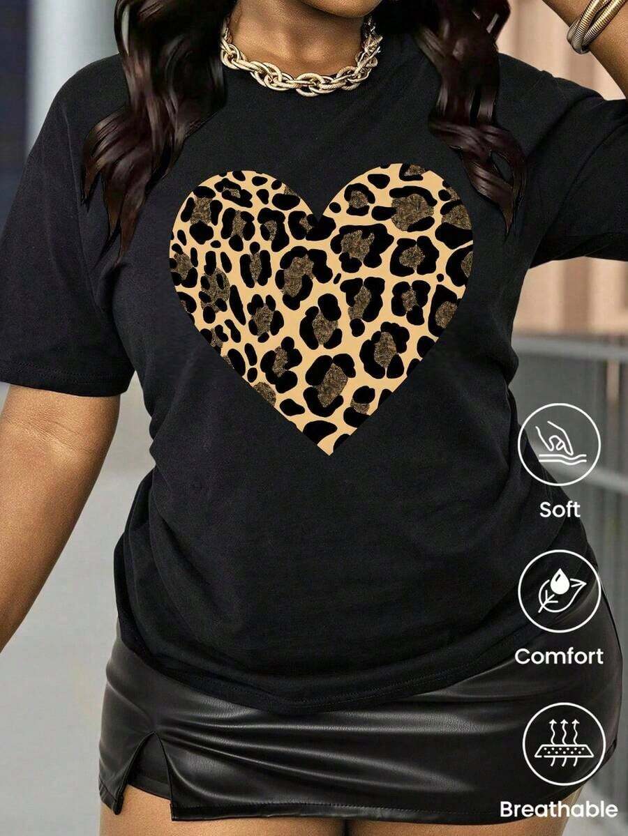 A Round Neck, Short-Sleeved T-Shirt From A Fashionable Clothing Line, Made In Mexico For The Spring/Summer 2025 Season. Featuring A Cartoon Print, It's A Couple's Model, Suitable For Wearing Both Inside And Out, Ideal For The Office And Casual Style, Designed For Men And Women, Sold Individually. - 黑色 - 查看 1