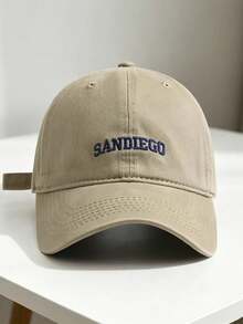 1 chiếc mũ lưỡi trai unisex màu trơn thêu logo SANDIEGO, chất liệu mềm mại, thoải mái, phù hợp cho hoạt động ngoài trời và sử dụng hàng ngày. - SANDIEGO - Xem 6