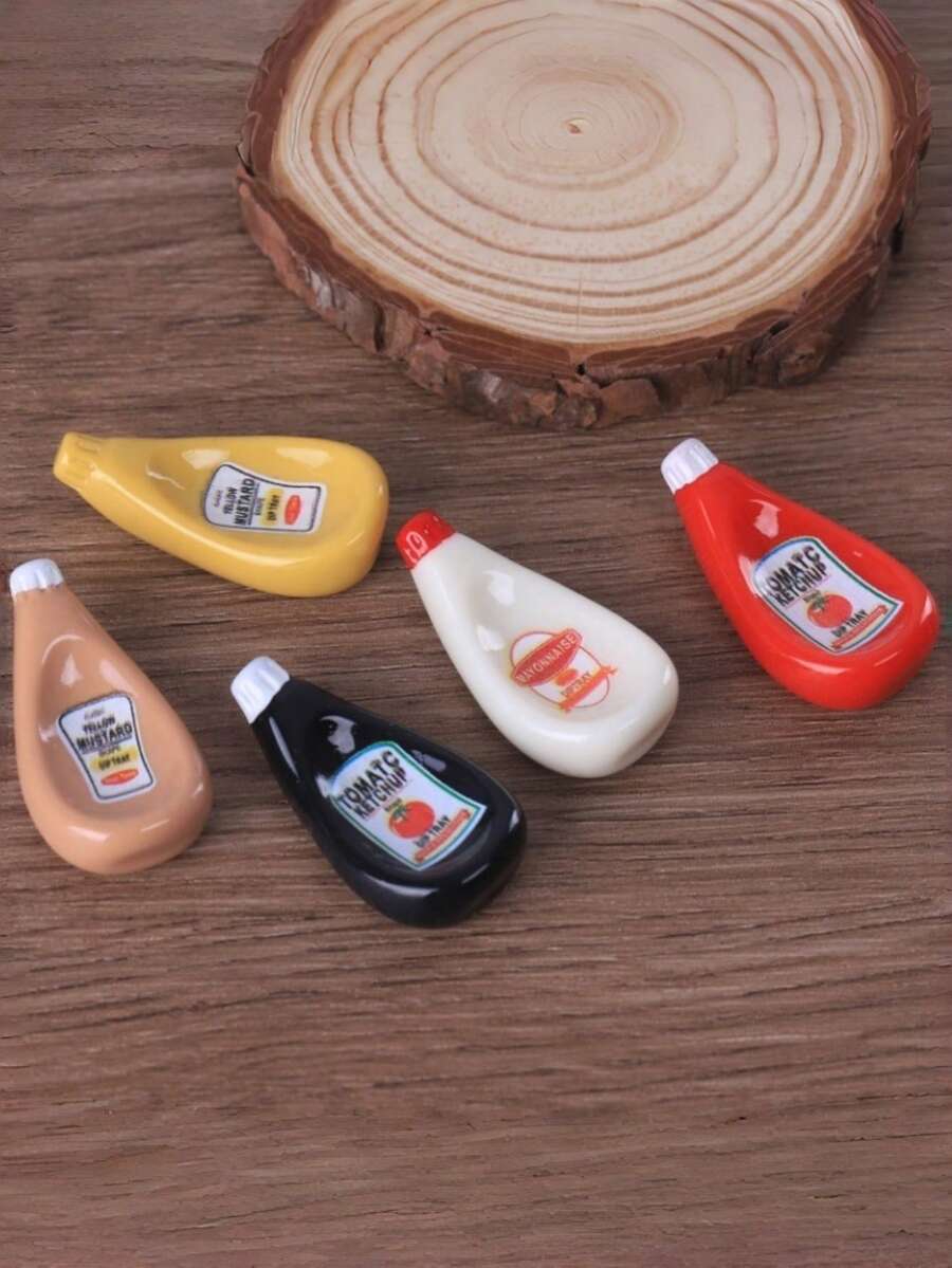 1个创意酱油碟,造型像酱油瓶,陶瓷调味碟,家用餐厅餐具,可用洗碗机清洗,可作学习用品、圣诞礼物、返校礼物。 - 彩色 - 查看 1
