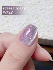 Mec 12ml 日本春日泡泡森林透明猫眼甲油胶,6色磁性凝胶,精致珠光,半透明粉彩色调,UV/LED可卸,沙龙品质,打造极简仙气美甲 - 彩色 - 查看 18