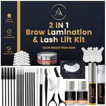 Lash Lift Kit And Eyebrow Lamination Kit, 2-In-1 Solution, At-Home Brow Lamination, Beginner/Profional, Eyelash Lift, 15 Applications, Lasts 6-8 Weeks, DIY Brow And Lash Perm - ABLK1 - Đa năng - Xem 9