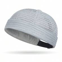 Gorra de boina de malla transpirable, gorra plana retro casual para exteriores, ligera y con perforaciones, sin sudor para hombres - A - Ver 14
