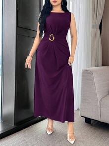 Women Midi Dresses - 大膽的李子 - 查看 4