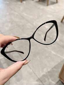 1副時尚復古黑框透明貓眼眼鏡，復古透明玳瑁眼鏡，適合日常閱讀 - 彩色 - 查看 4
