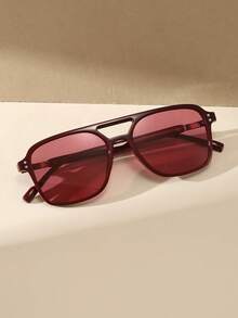 Damen Retro Weinrot Pilotensonnenbrille, klassische Modebrillen, UV-Schutz, unverzichtbar für Sommerurlaub, Strandreisen, Vintage-Alltag - Bordeaux - Übersicht 3