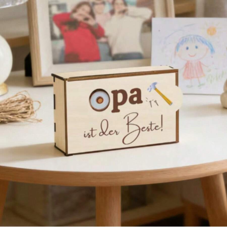 Hộp quà sôcôla và bánh quy bằng gỗ Opah, lấy cảm hứng từ chủ đề in ấn của Đức, thích hợp làm quà tặng ngày lễ, sinh nhật cho gia đình, bạn bè, người yêu, quà tặng Phục Sinh mùa xuân 2026. - Nhiều màu - Xem 1