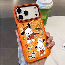 SANRIO スマホケース滑り止めおしゃれfor苹果16ProMax/16Plus/16Pro/16/15ProMax/15Plus/15Pro/15/14ProMax/14Plus/14Pro/14/16E/13ProMax/13Pro/13/12ProMax/12Pro/12/11ProMax/11落下防止はんとうめい滑り止め - 橙色 - チェックする 1