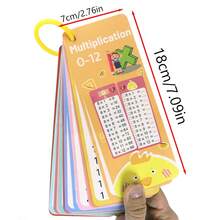 0-12 Math Addition Subtraction Multiplication Division Children's Math Flash Cards, 2 Pens And 1 Ring (Random Color), Reusable Erasable Math Flash Cards, Montessori, Educational Game, Boys And Girls Educational Toy, Learning Education, Kindergarten, Home Education, Ideal Choice For Learning Math, Gift For Kids - Multicolor - View 11