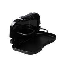 Bandeja portavasos plegable y desmontable para coche, bandeja de comida multifunción y ajustable, apta para la mayoría de coches/camiones/SUV, accesorio de viaje universal para coche - lámina - View 6