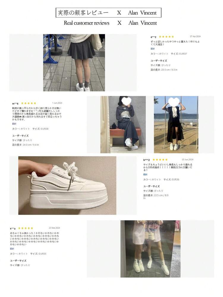 Alan Vincent[Free Return/Exchange][Thick Sole Heightening Series]New Women's Casual Shoes, Women's Thick Sole Shoes, White Shoes, Comfortable Sneakers, 6cm Height Increase, Party Shoes, Suitable For Petite Women, Sports & Fashion Casual Style - White - View 6