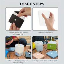 1pc Silicone Collapsible Water Bottle, Outdoor Camping Mug, Juice, Beer, Beverage Mug, Portable Travel Mug - 黑色 - 查看 1