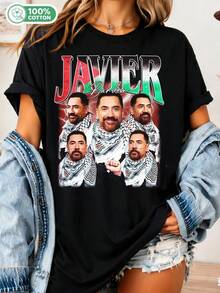 Javier Bardem Vintage Unisex T-Shirt, Javier Bardem Retro T-Shirts, Javier Bardem 90s Retro Sweater, Javier Bardem Gift - Black - View 6