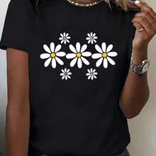 Printed T-Shirt For Men And Women - Black - View 1