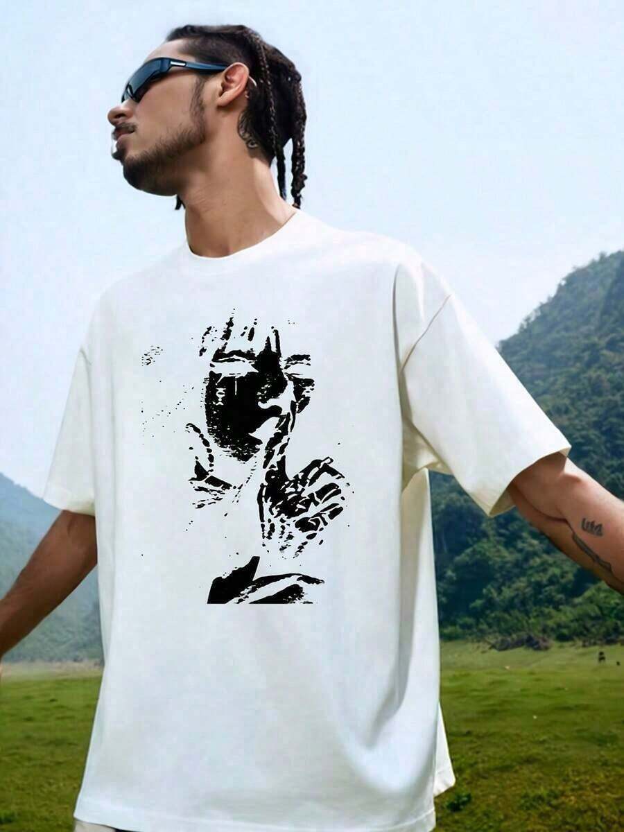 Camiseta unisex de manga corta, 100% algodón peinado grueso de primera calidad, cuello redondo, diseño pixelado elegante, estilo 2026. - Blanco - Ver 1
