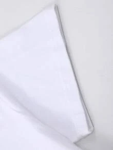 Camiseta manga corta cuello redondo 100% algodón, estampado trendy, tejido ligero y ventilado, estilo moda casual, apta para vida diaria, salidas informales y citas en primavera, verano y otoño - Blanco - Ver 5