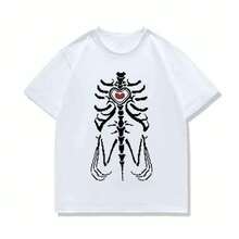 La streamer virtual depende en gran medida del mismo estilo de camisetas 2D de manga corta para hombres y mujeres para cosplay. - Blanco - Ver 1