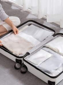 6个/12个装哑光拉链衣物收纳袋,不透明拉链收纳袋,适用于旅行整理、化妆包、度假收纳盒,大容量化妆品收纳盒,化妆箱,可收纳口红、化妆刷、护肤品、手机、小物件,用途广泛,适用于家居、礼品、度假和节日场合(如万圣节、圣诞节),展现波西米亚风格 - 查看 5