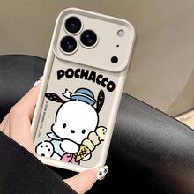SANRIOスマホケース - サンリオスマホケース、ポチャッコのかわいいミニマリストスタイル、 17 Pro、12 Pro、14 Pro Max、16 Pro Max、Ip17、16 Plus、15 Pro Max、12 Mini、Ip16、14 Plus、15 Pro、Ip14、13 Pro Max、17 Air、12、11 Pro、13 Miniに適しています。 - 黒1 - チェックする 4