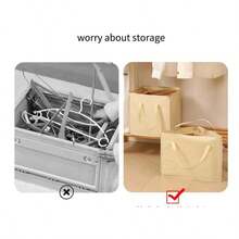 1pc Large Capacity Clothes Hook Storage Bag, Home Clothes & Pants Clip Organizer Bag, Suitable For Bedroom, Student Dorm, Outdoor Travel Portable Storage Bag, Can Be Used To Store Clothes, Ties, Skirts, Hangers, Pants Racks - View 7