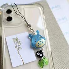 1pc Healing Cartoon Totoros Hanging Ornament, Y2K Keychain, Aesthetic Bag & Phone Charm Gift - Multicolor - View 5