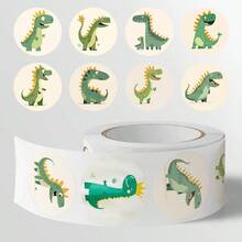 JOERBABU the little kangaroo Bobbie 500pcs/Roll Green Dinosaur Pattern Stickers, 10 Assorted Designs, Christmas Gift Wrapping Labels, Scrapbook Stickers, Planner Gift Wrapping, Paper Craft Decoration, Party Gifts, Gift Box Decoration And Reward Stickers - Multicolor - View 4
