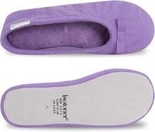 Isotoner Women's Microterry Ballerina Slippers - 6.5-7.5 + Wisteria - View 10