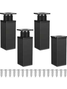 Bộ 20 chiếc/bộ gồm 4 chân tủ điều chỉnh độ cao, chân bàn điều chỉnh độ cao 0-20mm, chân bàn bằng hợp kim nhôm dùng cho nhà bếp, ghế sofa và các đồ nội thất khác. - Bộ 4 chân (tổng cộng 20 chi tiết) - Xem 2